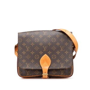 LOUIS VUITTON Brown Monogram Leather Shoulder Bag